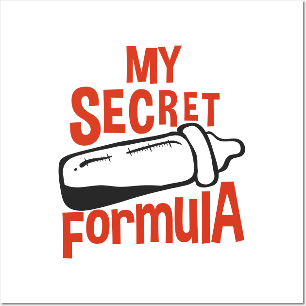 My Secret Formula (Baby Bottle) Wall Art by jslbdesigns